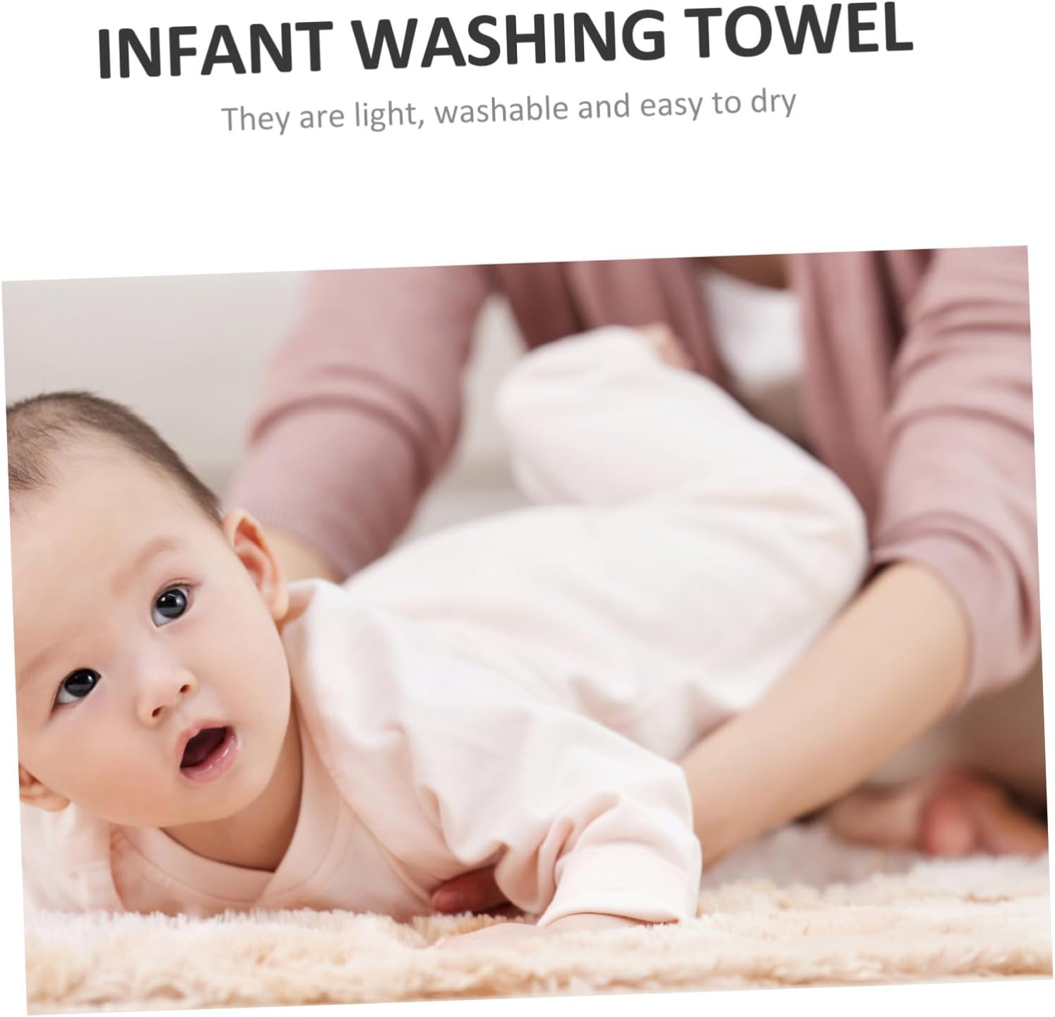 UPKOCH 3Pcs Cotton Washing Towels Multi Layer Newborn Face Cloths Soft and Absorbent Burp Towels Mixed Style for Safe and Comfortable Use