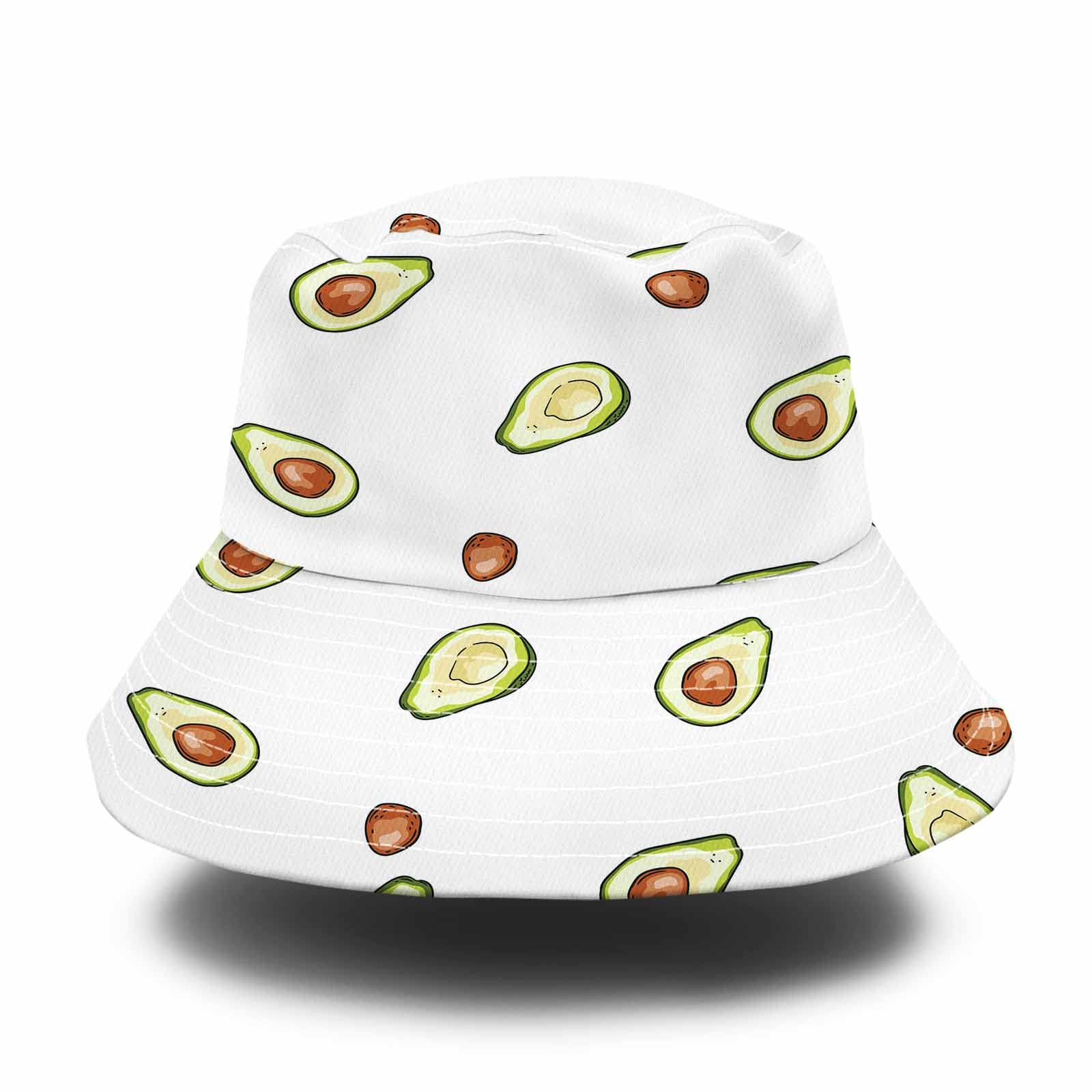 Pehede Cute Green Avocado Bucket Hat 