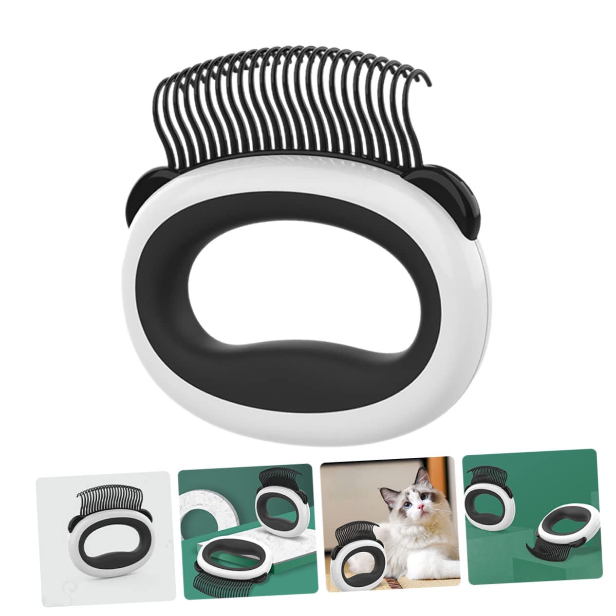 DOITOOL 5pezzi Pettine Per Gatto Con Denti Morbidi Spazzola Per Toelettatura e Pulizia Facile Per Rimuovere Pelo Morto e Noduli Strumento Di Grooming Per Cani e Gatti Design Ergonomico e