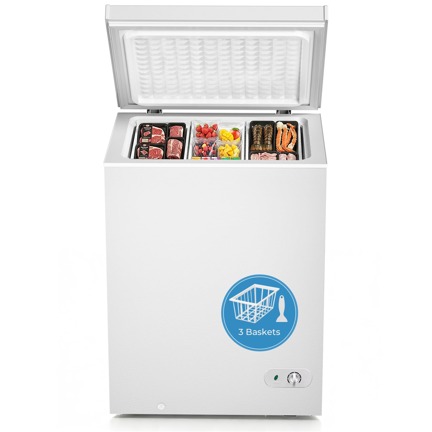 Antarctic Star Chest Freezer 5.0 Cu.Ft