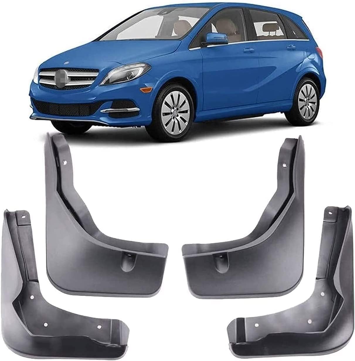 Dopasowane błotniki samochodowe błotniki i osłony przeciwbryzgowe, do Mercedes Benz klasy B W246 2016-2019, ochrona błotnika do opon samochodowych, bez wiercenia, bez taśmy