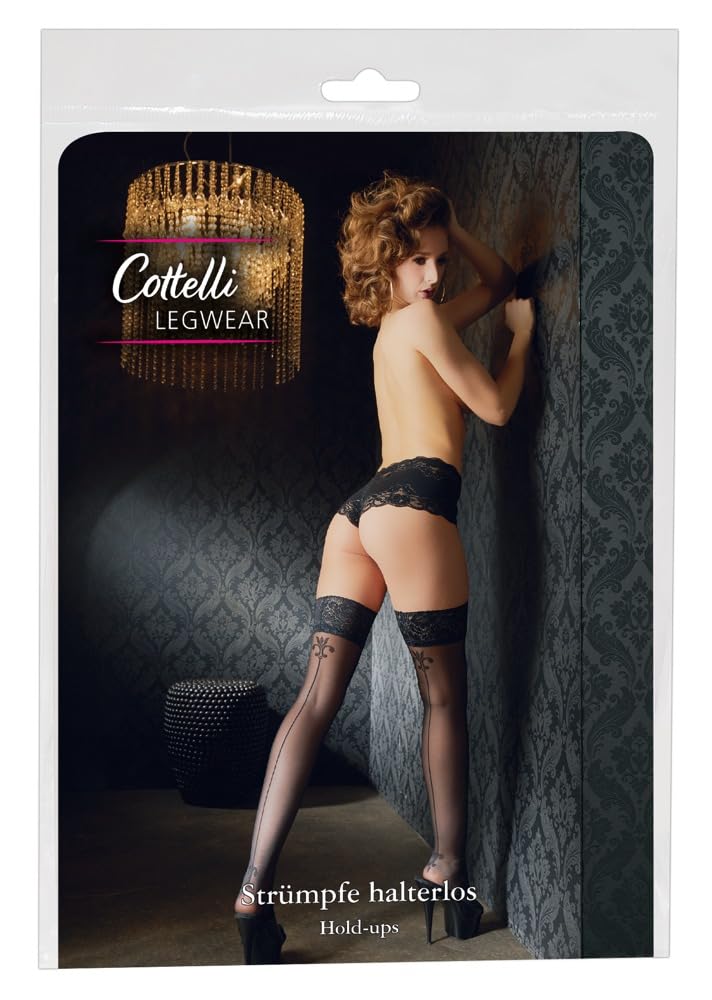Cottelli Legwear Women Hold-up Stockings Black 5