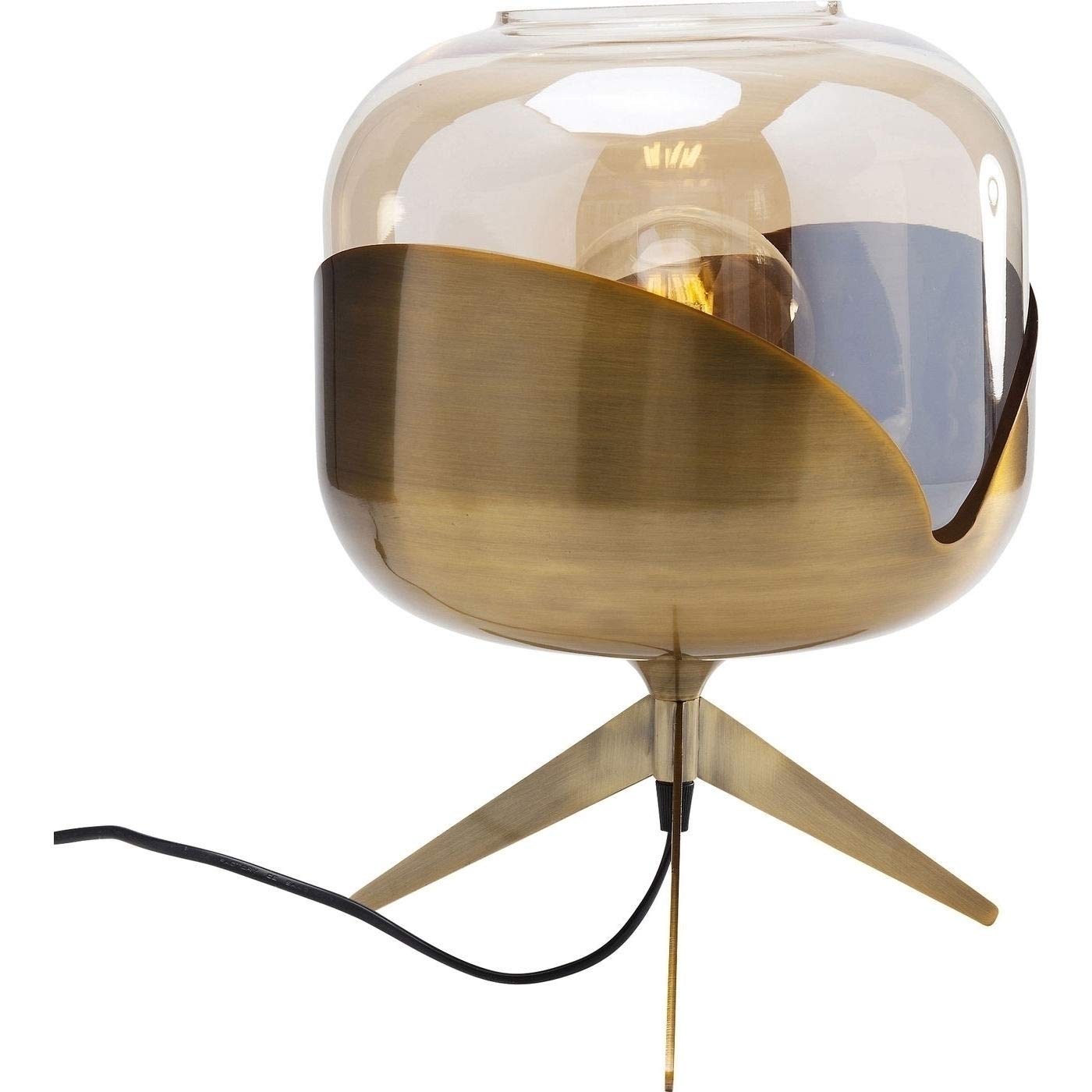 Kare Design lampada da tavolo Golden Goblet Ball, oro/vetro, stile moderno elegante, anni 60, per comodino, illuminazione soggiorno, sala d`attesa, 35x27x27 cm, lampadina non inclusa