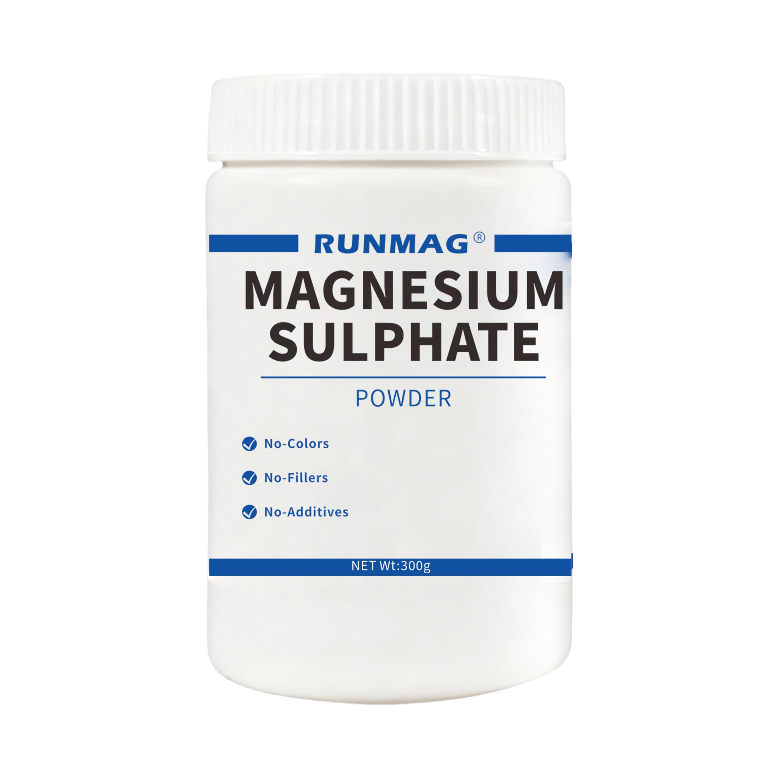 Epsom Salt Magnesium Sulfate Food Grade Powder, 300g per Bottle