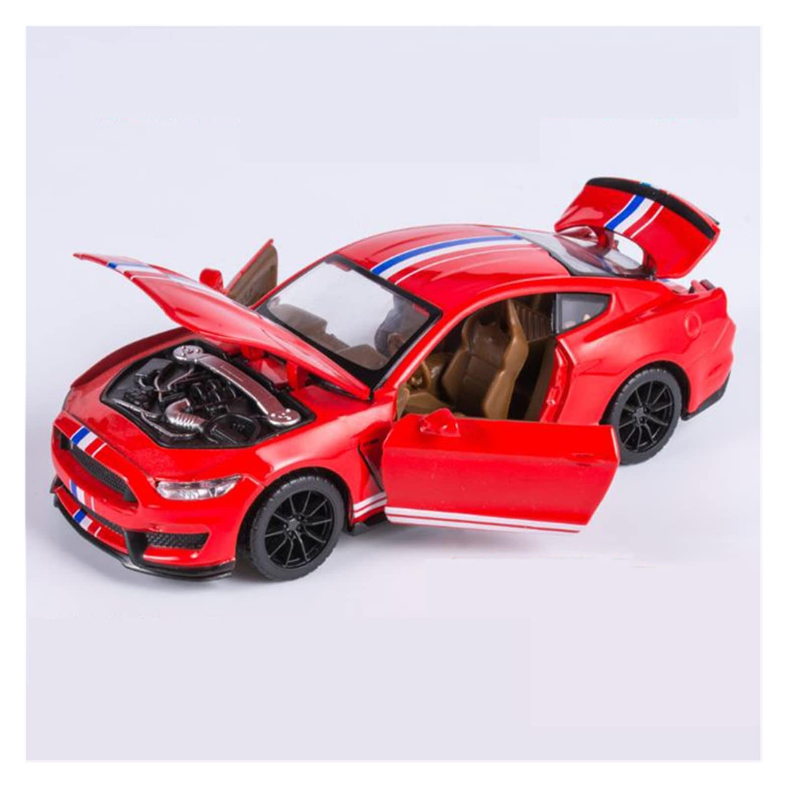 LUTPOL1/32 For Mustang Shelby GT350 Alloy Car Toy Model A Modified Car Model Pull Back Flashing Children's Toy Gift (Color : Red)