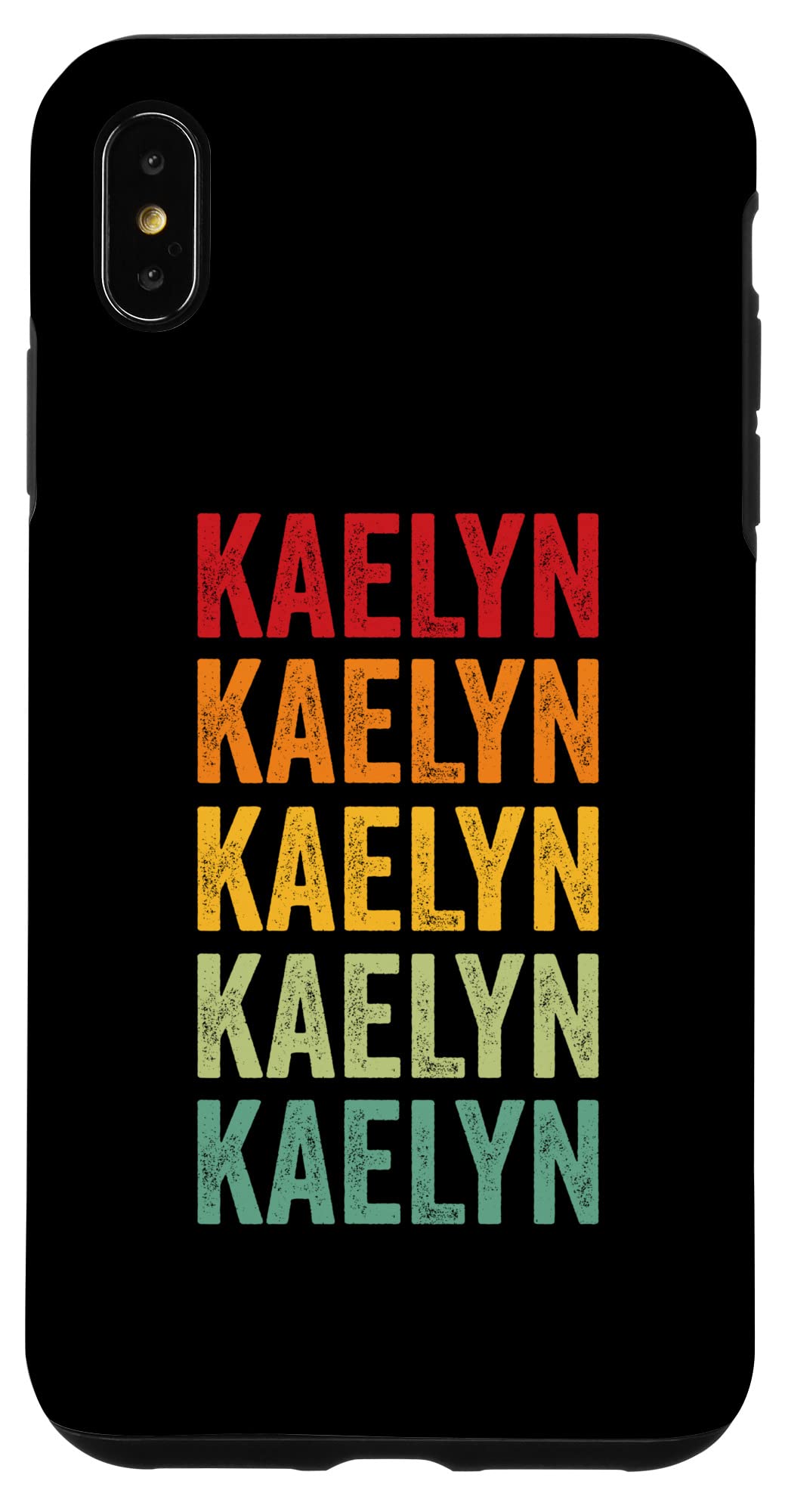 iPhone XS Max Kaelyn Rainbow Repetition of Kaelyn Name Text Case