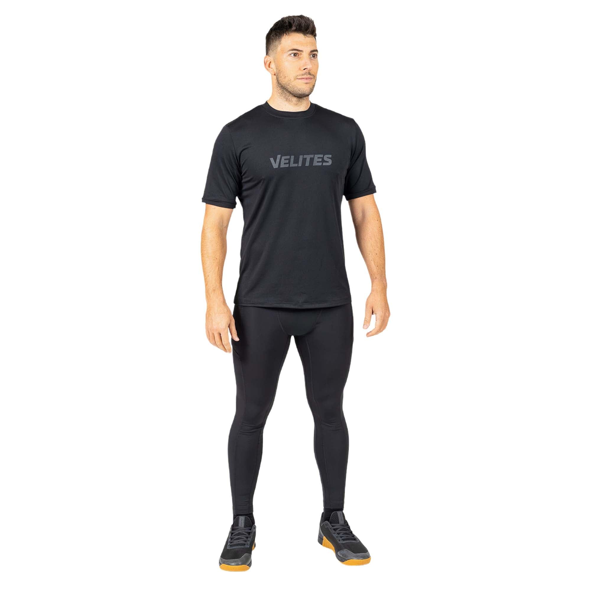 Velites - Męskie legginsy sportowe Holo Oficjalne gry Crossfit Games - Wysoka kompresja projekt techniczny