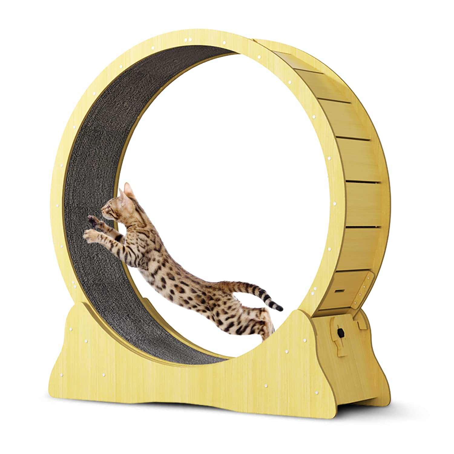 Large Cat Exercise Wheel Diameter 43.3inch,Cat Treadmill Running Wheel For Indoor With Brake,Interactive Toy,Weight Control Machine,With Lock And Carpeted