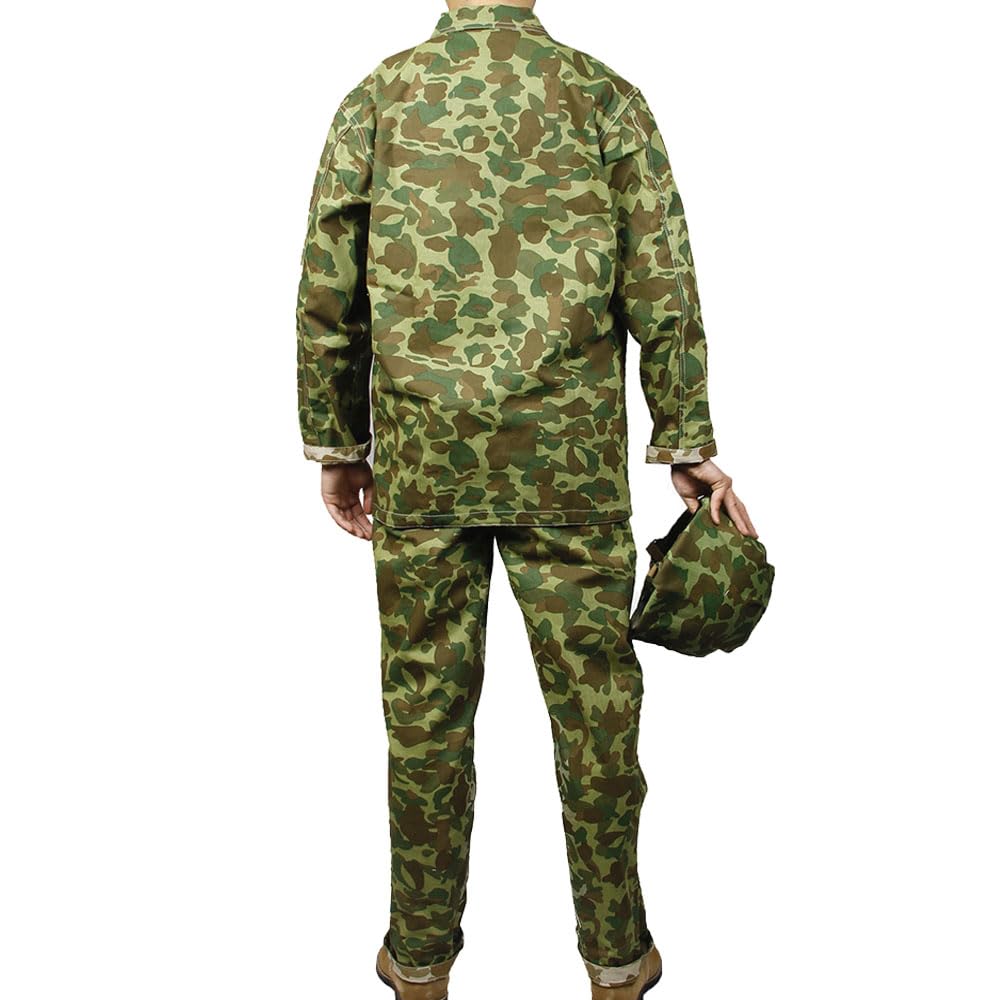 WW2 Pacific Camo Uniforme Vintage US Navy Field Jacket Pantalon Réplique WWII USMCHBT Vêtements Camouflage Double Face