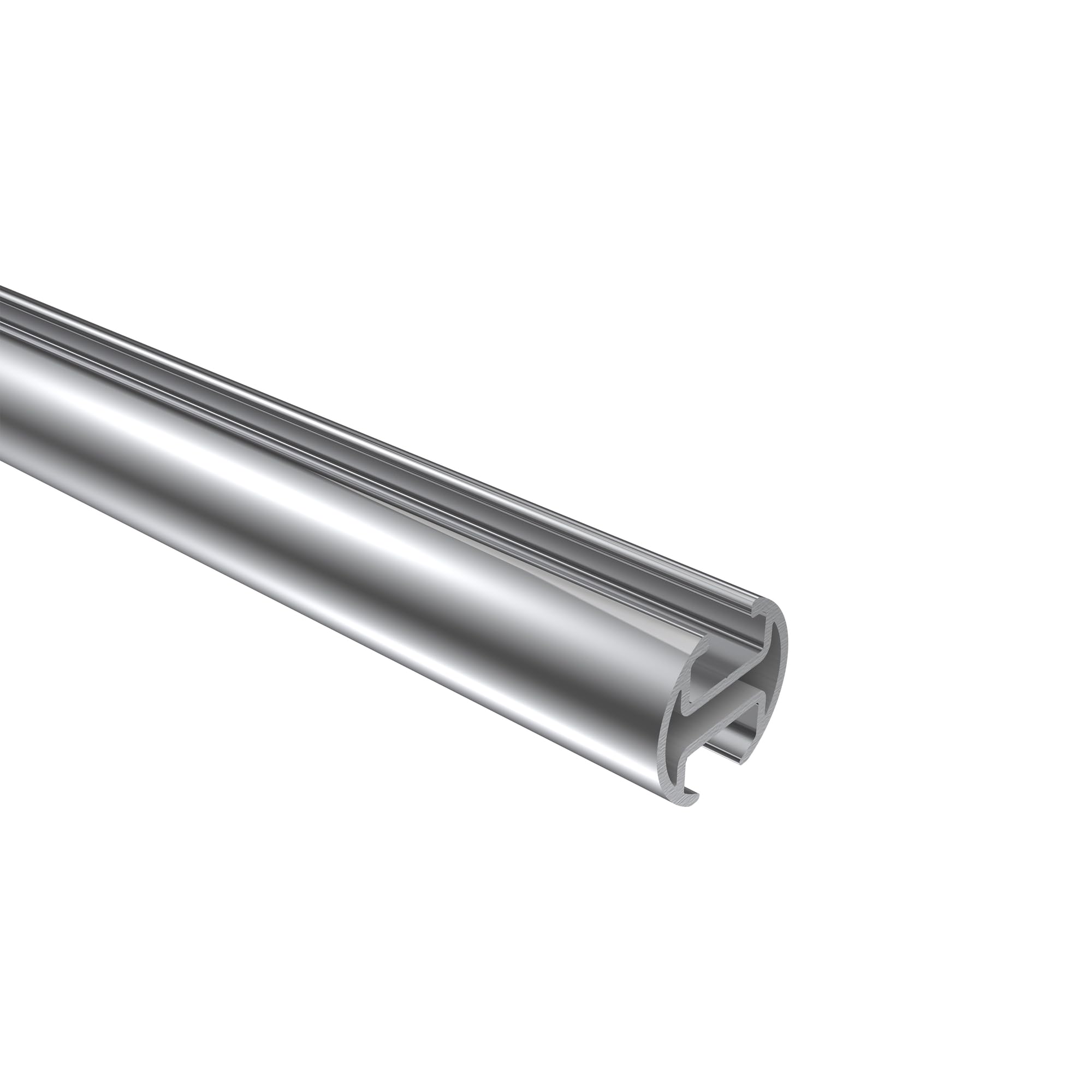 INTERDECO Innenlaufstange 20 mm 1-läufig Chrom/Messing-Optik 200 cm