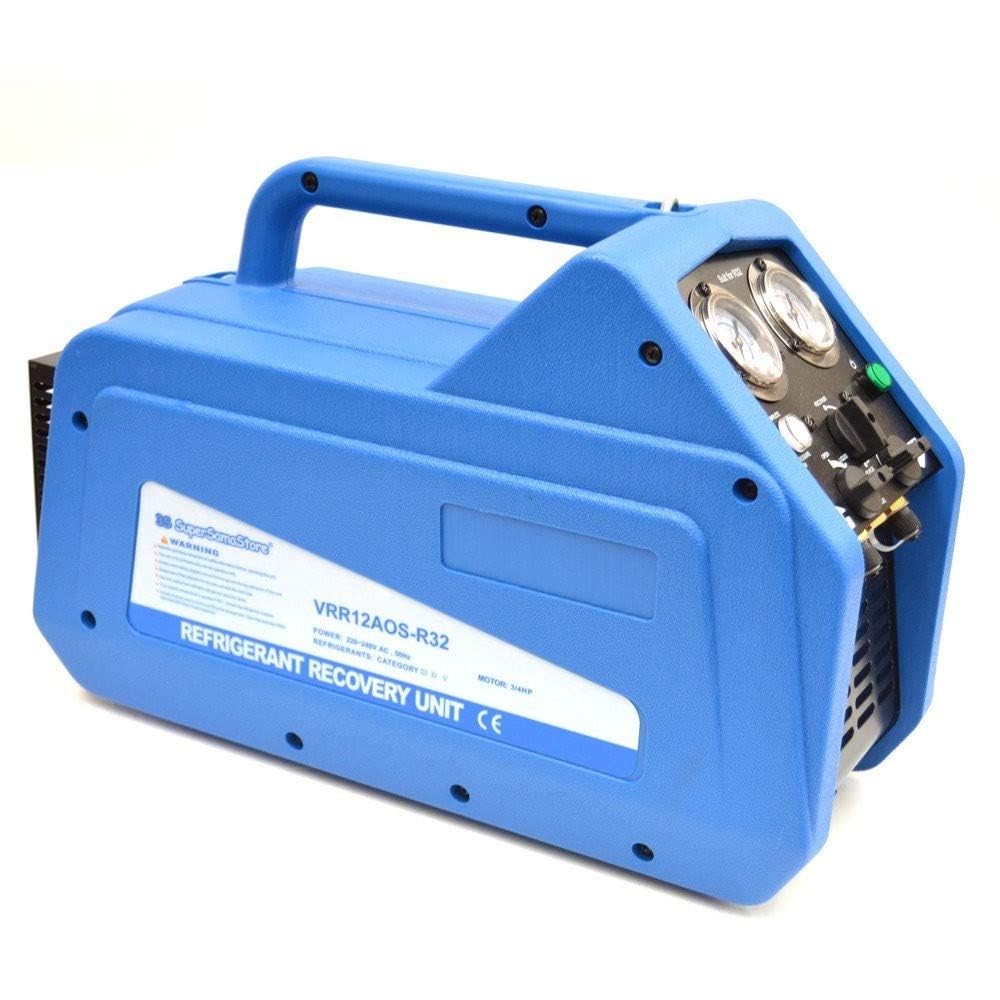3S SuperSamaStore Unità di Recupero Professionale, Recuperatore Gas Refrigerante per Manutentori e Installatori Impianti Condizionamento, con Separazione Olio, 3/4 Horsepower, Idonea R32 e R1234YF