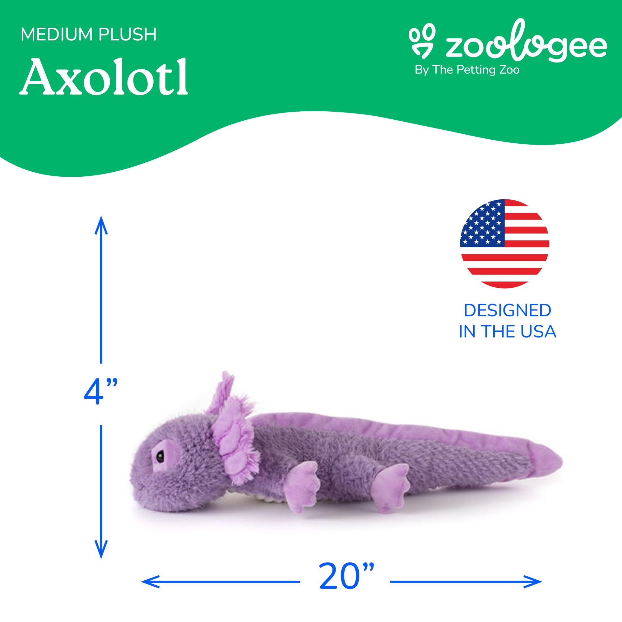 a*u様 Petla OD4ASSCM Amazon.com: The Petting Zoo Purple Axolotl Stuffed Animal Plushie
