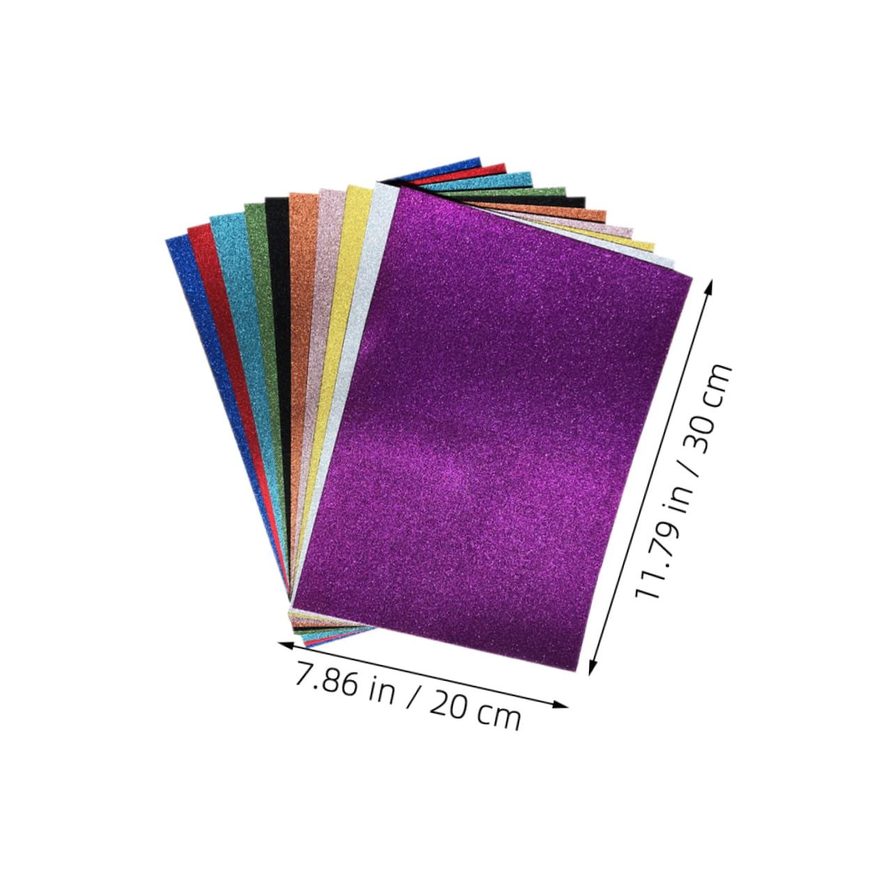 HOMSFOU Carta Cartoncino Glitterato A4 50 Pezzi Carta Lucida Materiale per Scrapbooking e Creazione Biglietti