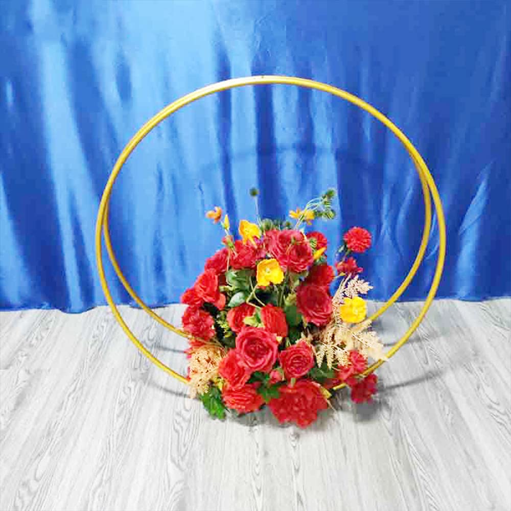 Hochzeitsbogen Tortenständer,Blumenstände Runde Ballon Bogen Hochzeitstorte Hochzeitsdekorationen Metall Rund, Traubogen Hochze Hochzeit Tortenständer Kuchenständer,für Hochzeit Deco,gold,80 * 88cm
