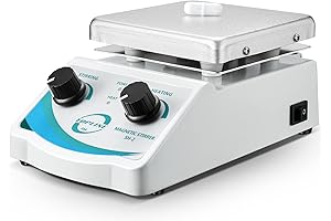 Compact Magnetic Hot Plate Stirrer Mixer with Variable Speed and Temperature Controls
