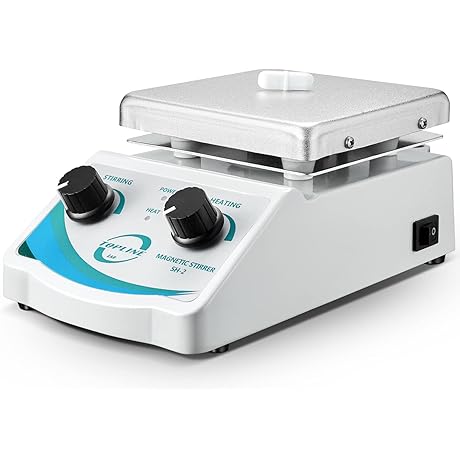 Compact Magnetic Hot Plate Stirrer Mixer with Variable Speed and Temperature Controls