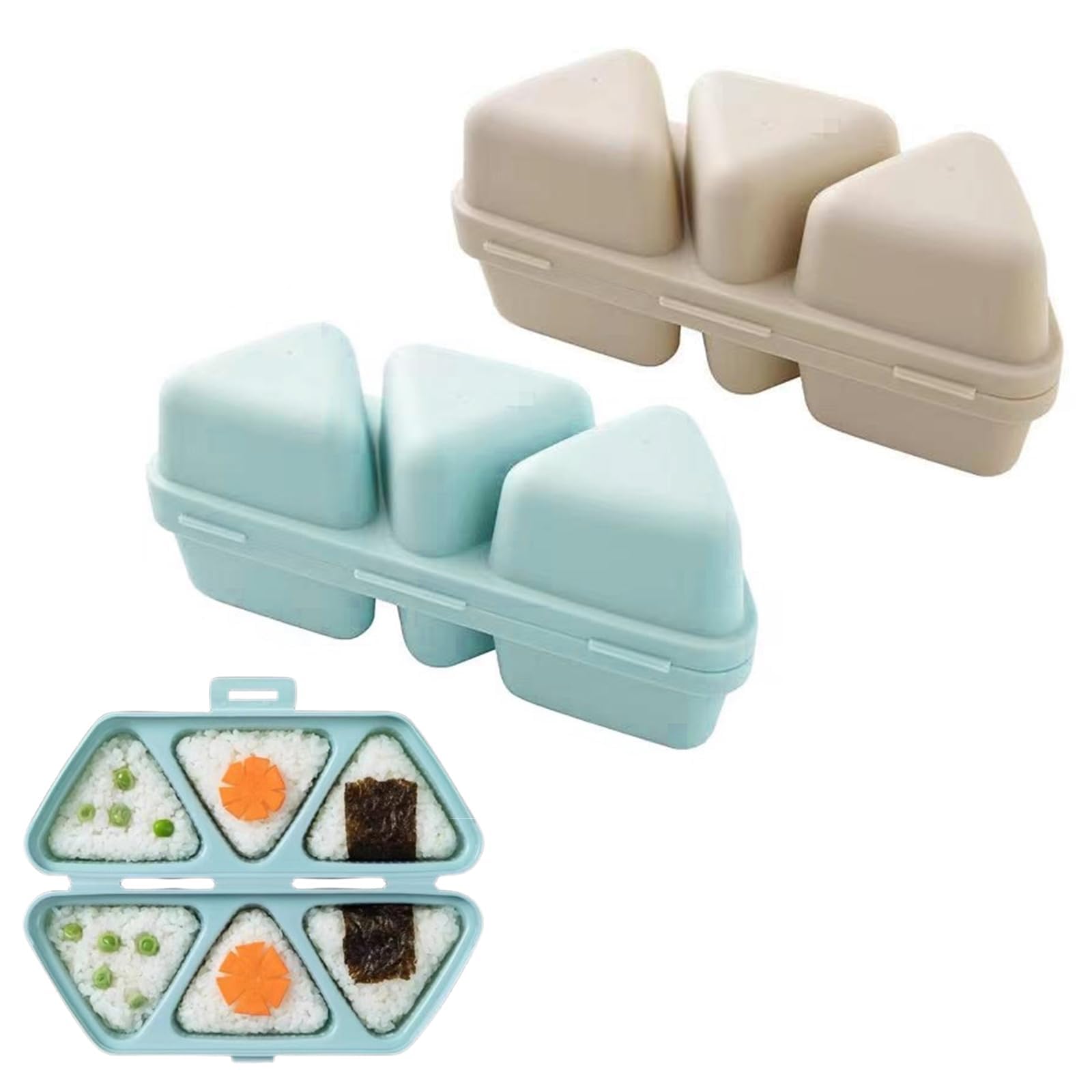 Double Emboss Onigiri Maker Set – 6-Grid Rice Molds