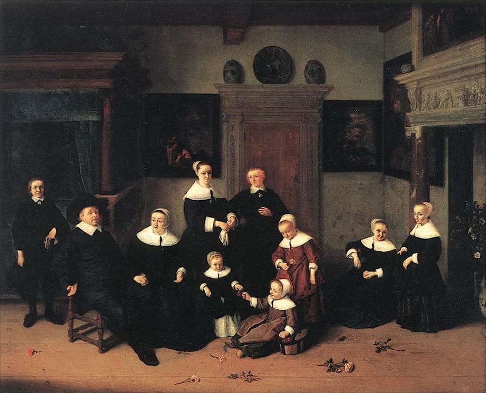Toile murale abstraite Adriaen Van Ostade pour grand salon contemporain 60x90