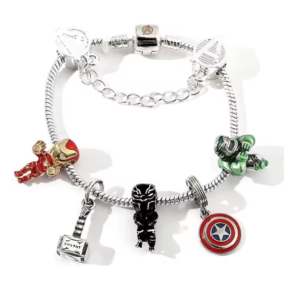Listado de Mano iron man que puedes comprar esta semana. 49 Pulsera Brazalete Iron Man Panter Hulk Thor Capitan America | Los Vengadores (19 CM)