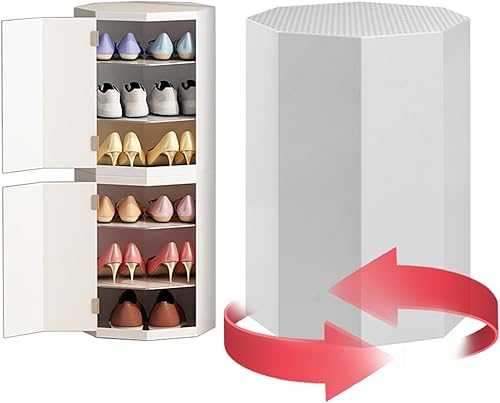 Zapatero giratorio de 360, armario simple de almacenamiento de zapatos, mesa giratoria redonda vertical de metal, estante angosto, estantes de