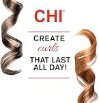 CHI Ceramic Curling Iron, Hair Curler for Smooth & Shiny Curls, Adjustable Temperature & Automatic Shut-Off, 1" Barrel, Black