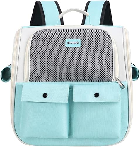 Miniatura 6 de Pet Cat Backpack Foldable Adjustable Strap Portable Multifunction Handbag for Outdoor Traveling Camping Walking Hiking, Pink (Color  Green)