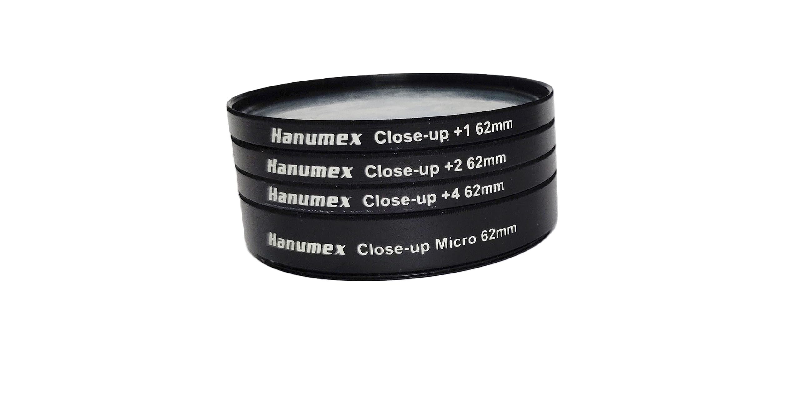 Hanumex® 62mm Close-Up Filter Kit – 4-Piece Macro Lens Filter Set (+1, +2, +4, +10) with Protective Pouch for Canon, Nikon, Sony, Pentax, Olympus, Fuji DSLR Cameras