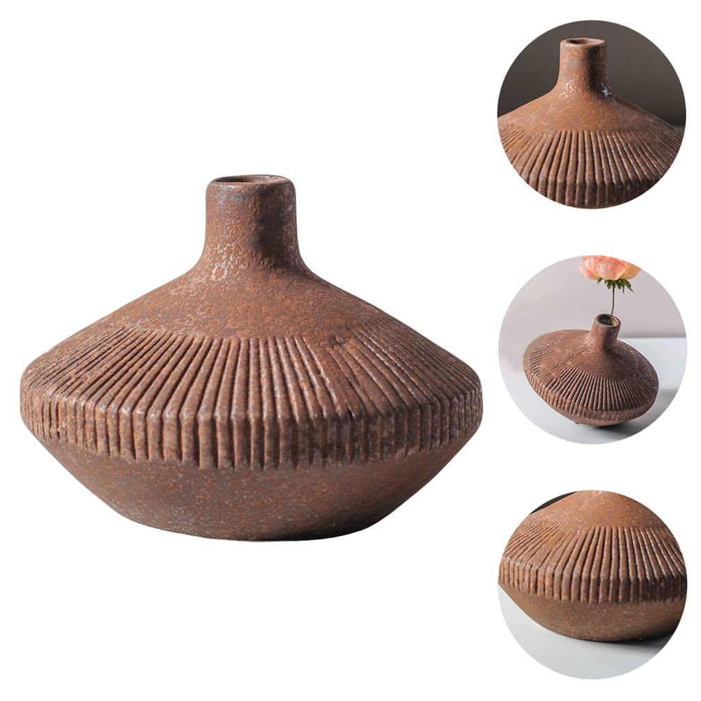 YARNOW 1pezzi Vaso in Ceramica per Fiori Semplice Decorazione per Ufficio e Casa Vaso per Fiori Secchi per Composizioni Floreali