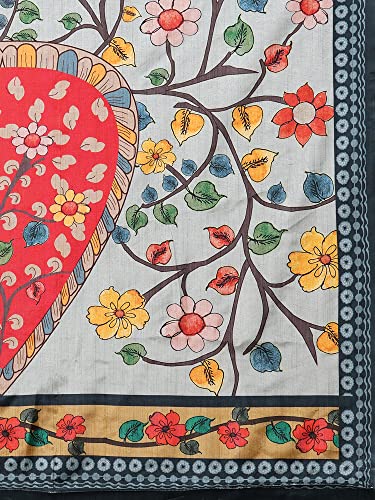 Image of AKHILAM Women's Dola silk Bandhani Saree With Unstitched Blouse Piece (Multicolored 7TISHA7 Parent)