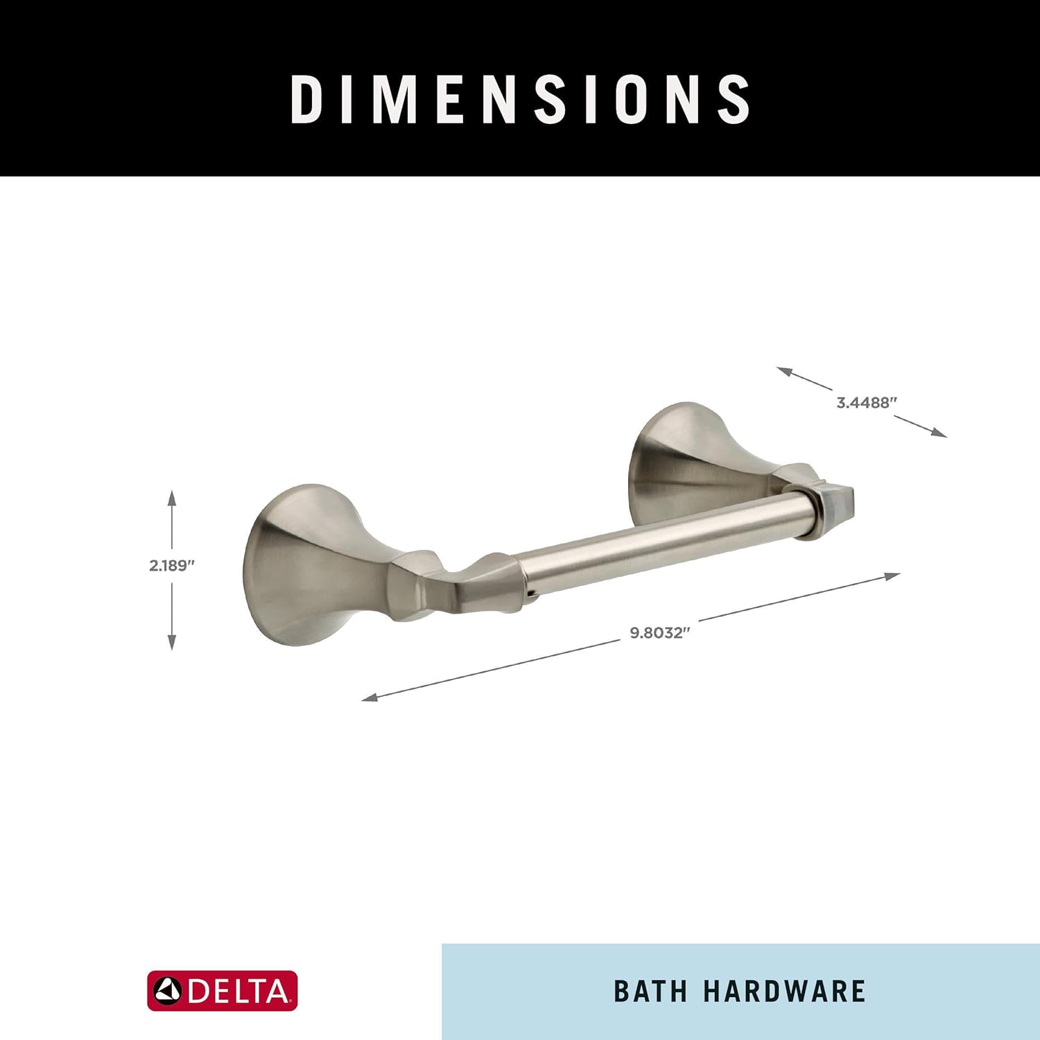 DELTA FAUCET 76450-SS Ashlyn Wall Mount Pivot Arm Toilet Paper Holder Bath Hardware Accessory in Stainless Steel