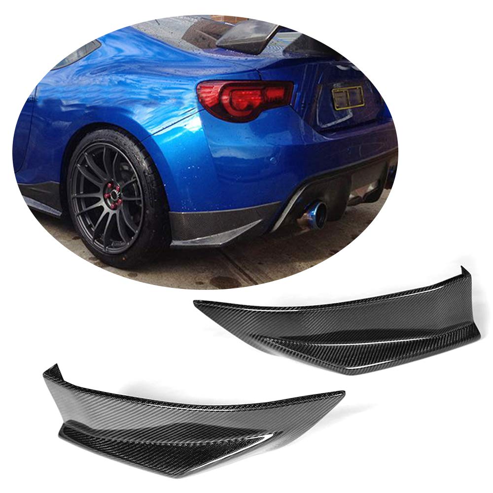 MCARCAR KIT Rear Bumper Splitter fits Subaru BRZ 2013-2018 Toyota FT86 GT86 Scion FR-S 2012-2018 Customized Carbon Fiber CF Upper Spoiler Winglets Vents Cover Flaps