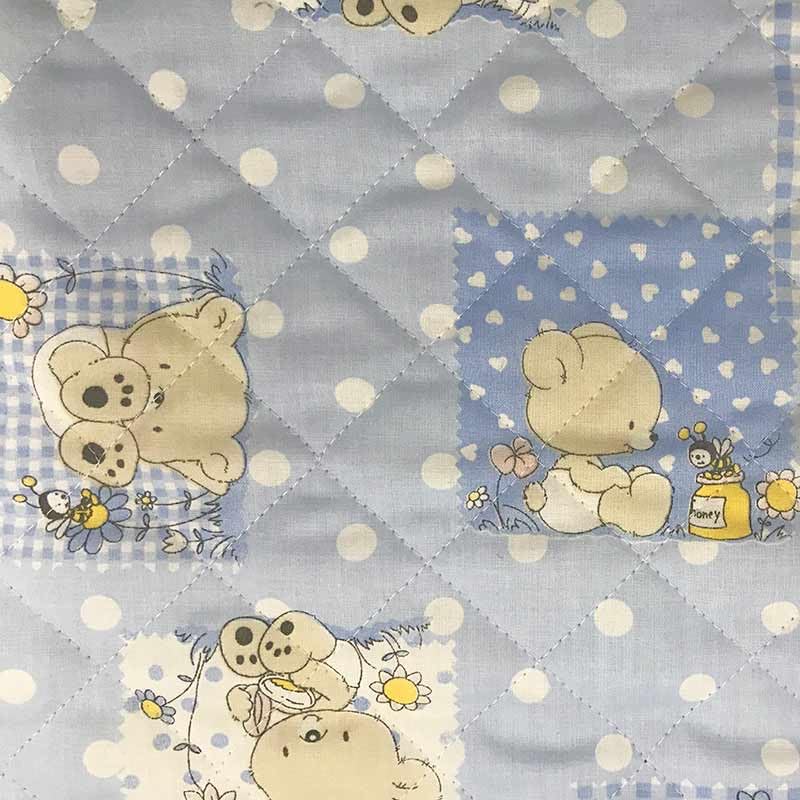 Panini Tessuti, Tessuto Trapuntato per Bambini Venduto al Mezzo Metro, 1 qtà = 50 cm; 2 qtà = 100 cm. Accessori, Copertine, Biancheria, Sacchi Nanna