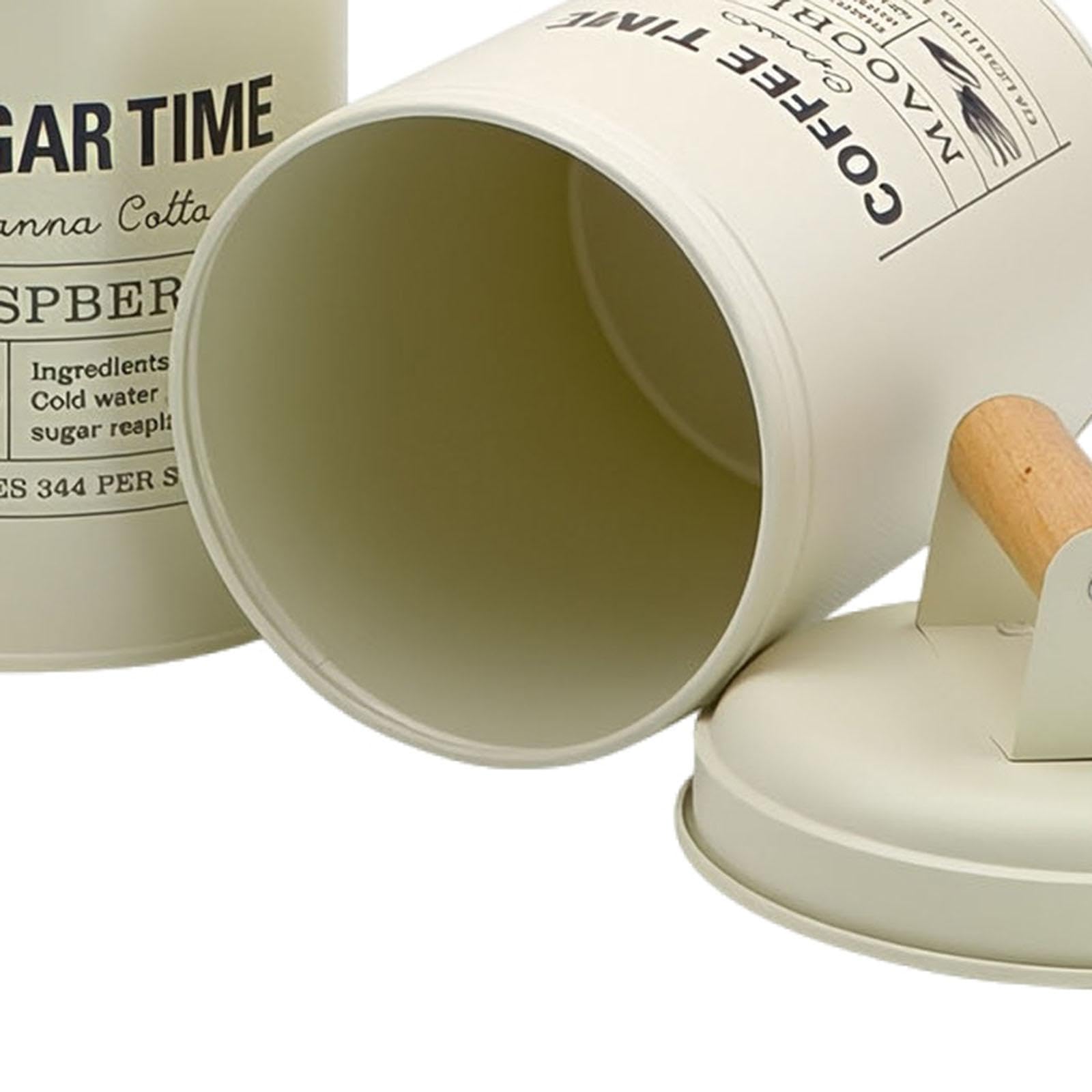 Generic 3 Pezzi Contenitori Da Cucina in Metallo, Decorazioni Versatili, Lattine Salvaspazio, Contenitori per Caffè, Tè E Zucchero per Piano di Lavoro, Casa C
