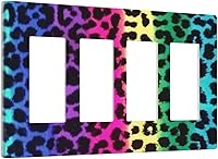 Vista 18 de Cubierta de interruptor de luz rosa brillante con purpurina de 1 banda, sin dispositivo, placa de pared en blanco decorativa para adolescentes