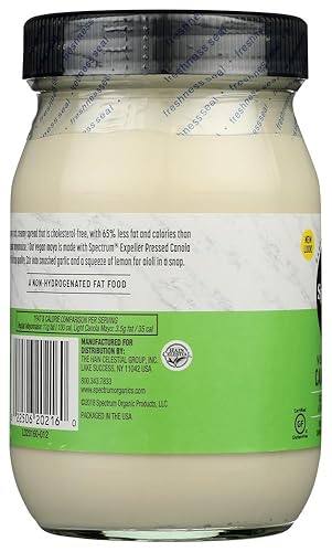 Miniatura 2 de Mayonesa, canola, ligera, sin huevos, vegana, 16 onzas por Spectrum Naturals Condiments