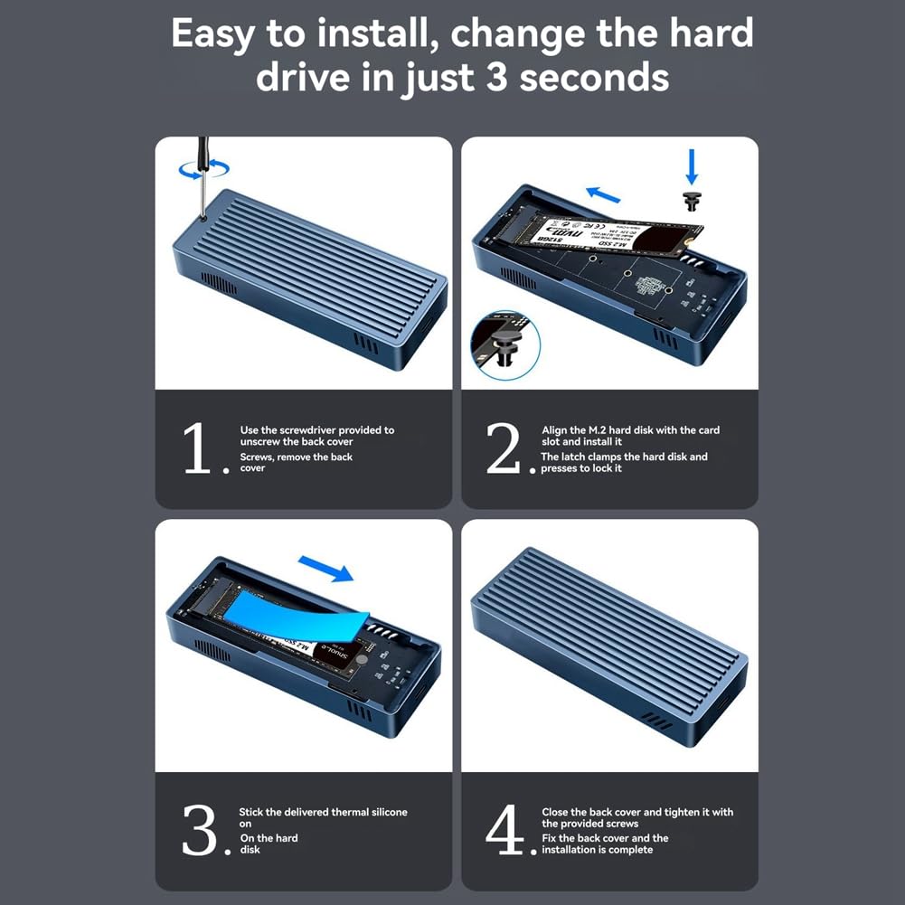 40 Gb/s USB4 M.2 NVME SSD obudowa M.2 SSD kompatybilna z Thunderbolt3/4/5 z wentylatorem chłodzącym