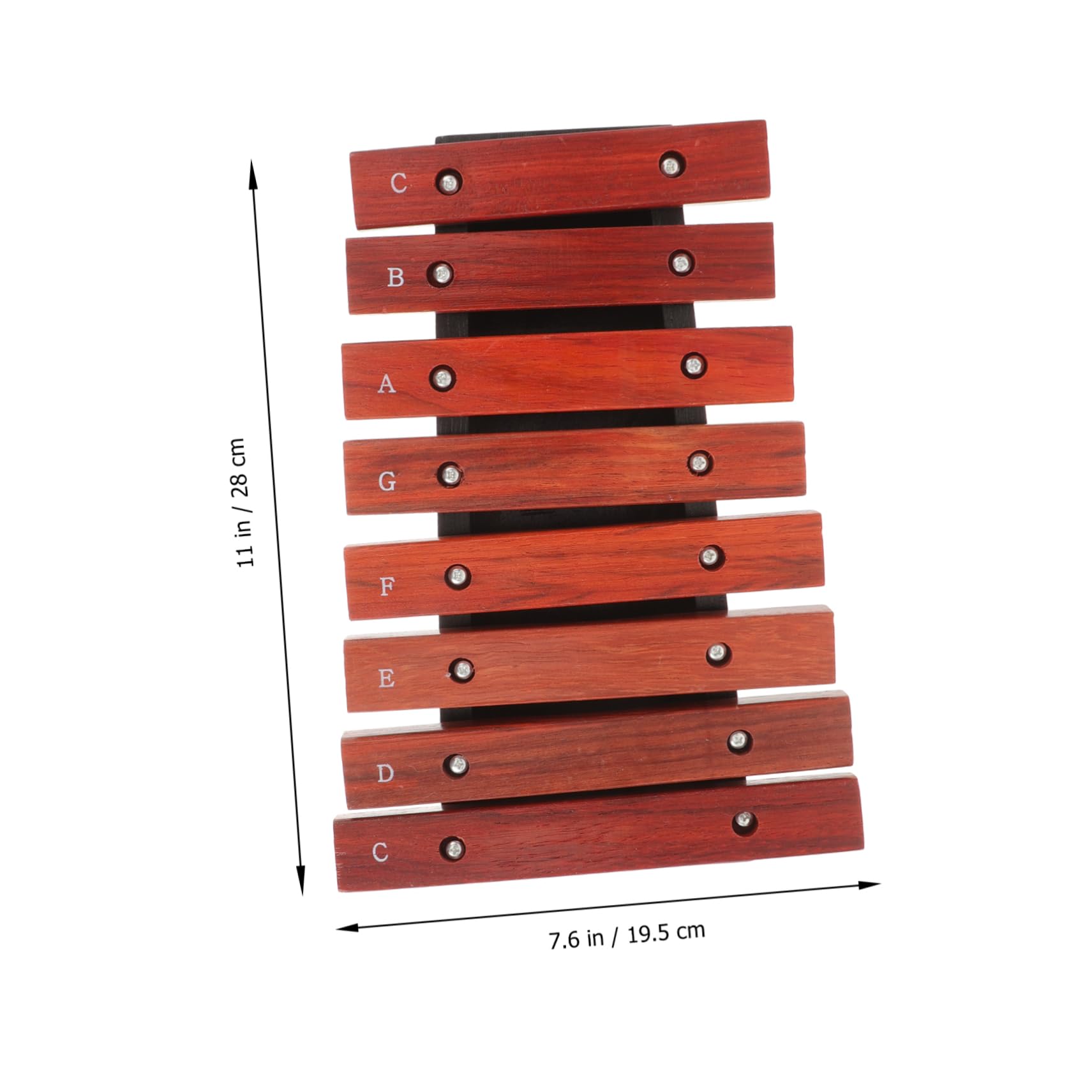 Vaguelly 8-Tasten Holz Xylophon für Kleinkinder mit Holzschlägeln Leicht und Tragbar Pädagogisches Musikinstrument als Geschenk zur Hand Auge Koordination Zufällige Farbe
