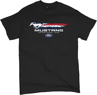 Ford Mustang Established 1964 T-Shirt Legendary Performance Muscle Car Shelby Mach 1 Boss GT Licensed Mens Tee