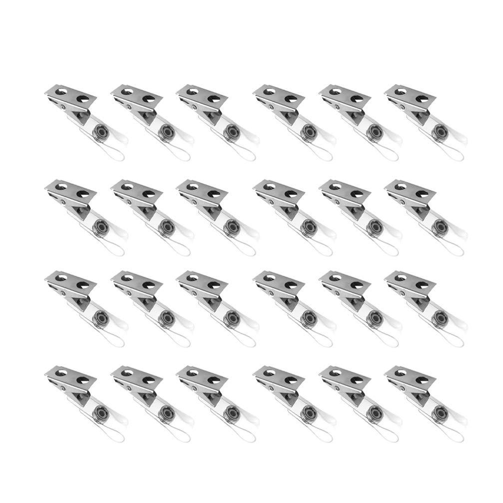 NUOBESTY 150pezzi Porta Badge Avvolgibile in Metallo Con Cinturino in Pvc Trasparente Clip Per Badge Identificativo Retrattile Per Convegni Uffici Fiere