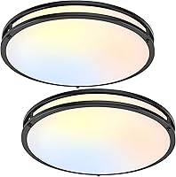 Vista 33 de Lámpara de techo LED de montaje empotrado de 36 W, lámpara de techo LED de 13 pulgadas 3600 LM, lámpara de techo moderna 2700 K/3000 K/4000 K/5000