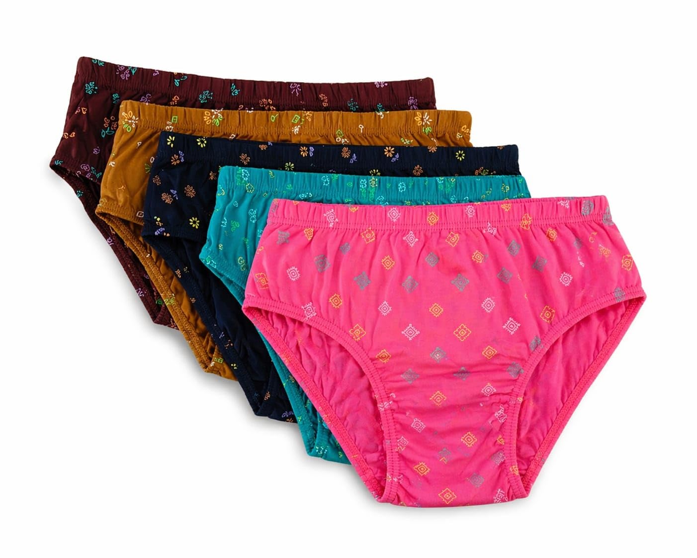 hkc Women Cotton Panties Pack of 5 | Soft Breathable Innerwear Comfortable Briefs for Women & Girls-picture-10