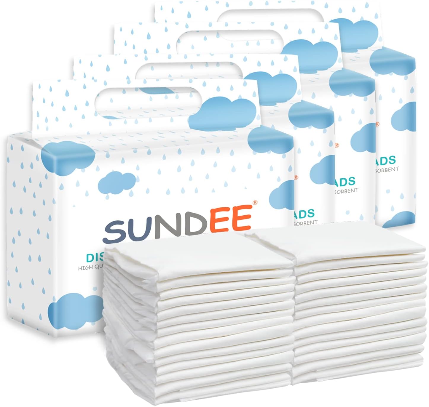 Baby Disposable Changing Pad, 100 Pack Soft Non-Woven Fabric Breathable Waterproof Underpads, Portable Leak-Proof Mattress Protector, Incontinence Bed Pads