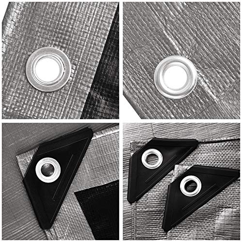 Yescom 30X40Ft Heavy Duty Reinforced Poly Tarp Waterproof Tarpaulin 10-Mil Ground Sheet Camping Tent Cover With Eyelets #TOP6