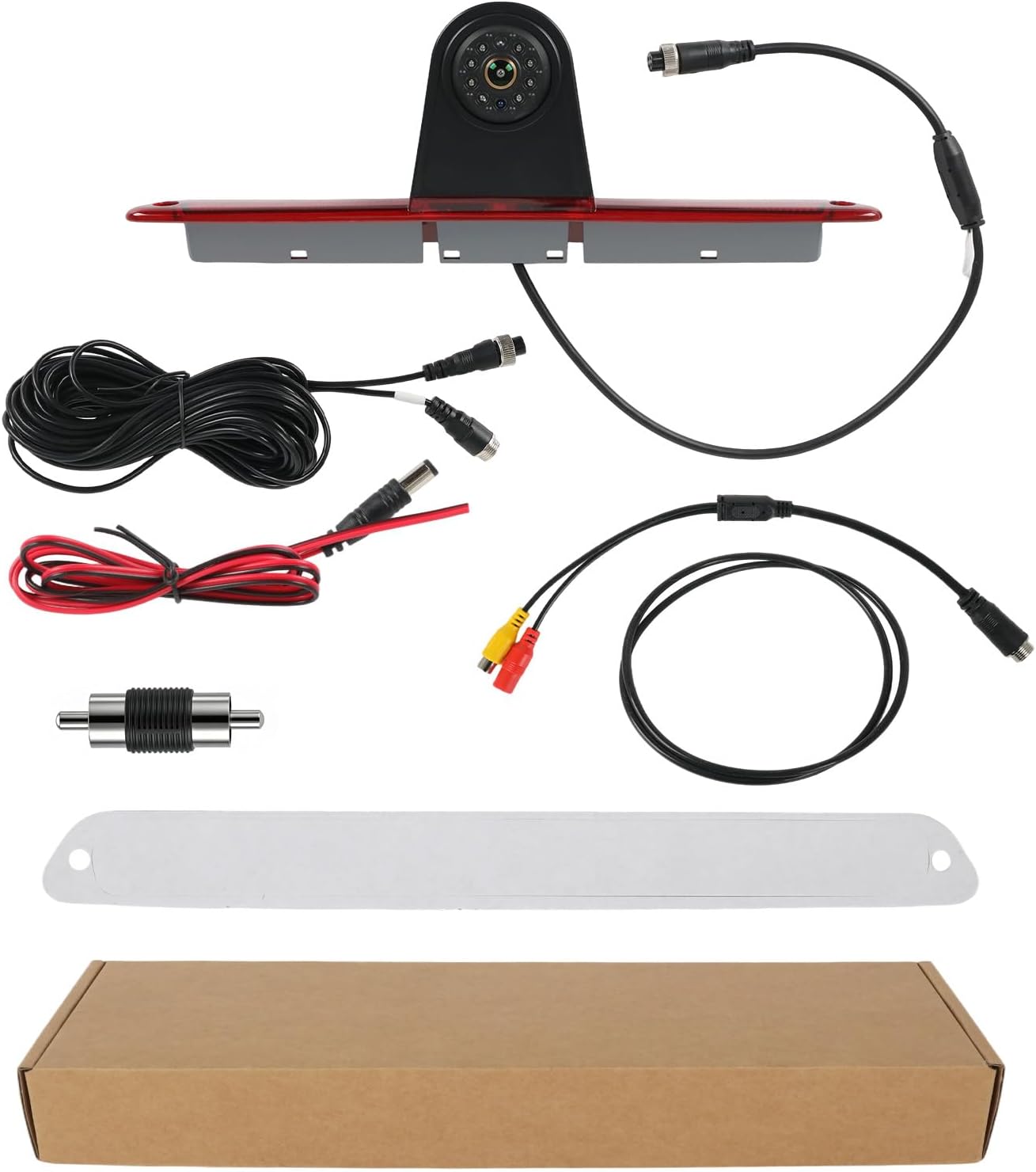 Brake Light Camera for 2007-2019 Mercedes Sprinter, Dodge Sprinter, VW Crafter Vans, Backup Camera with 6 IR LEDs Night Vision, Waterproof Roof Mount Reverse Camera Brake Light Replaces