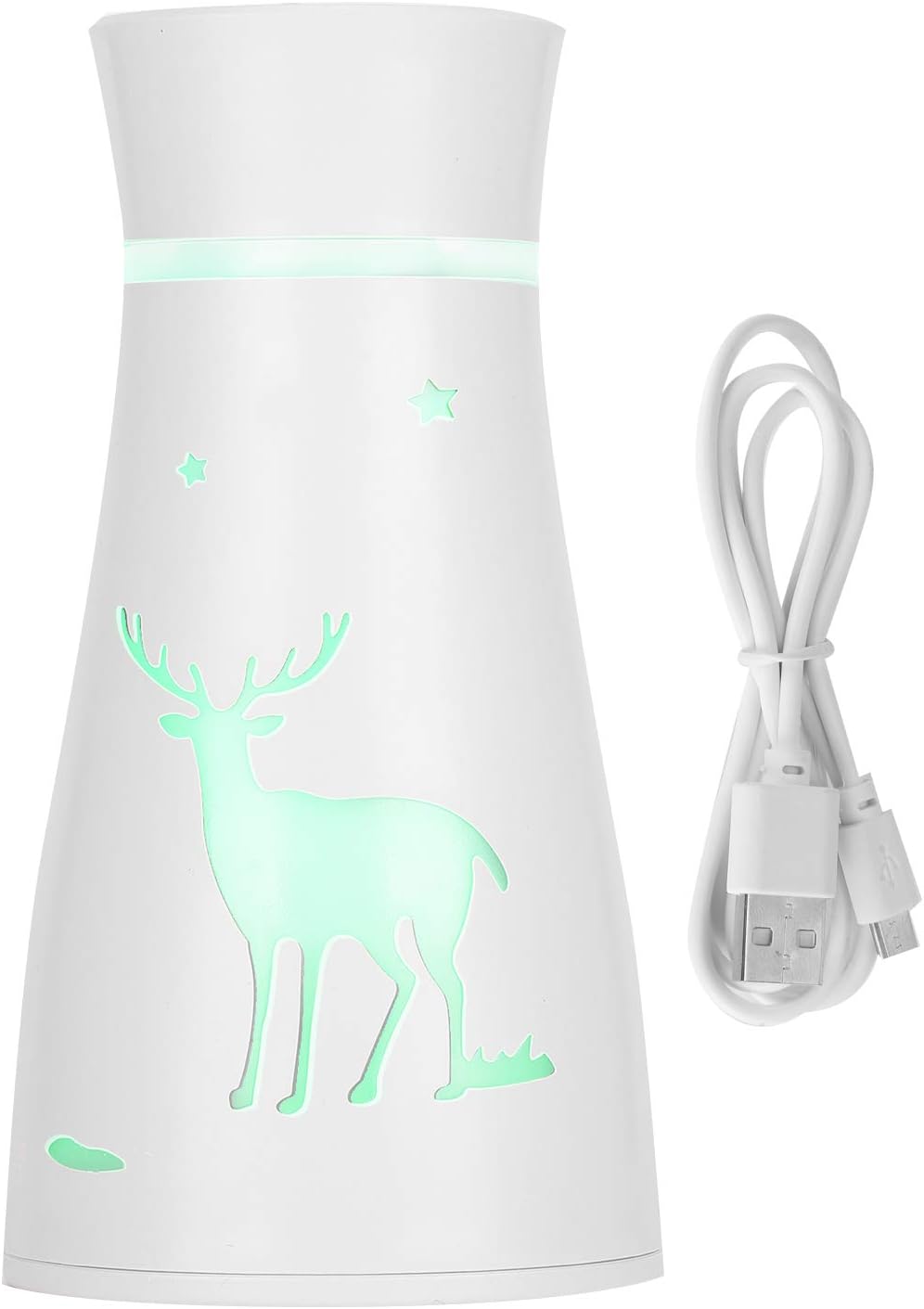 空気加湿器 国内正規総代理店アイテム Usbチェージングデスク加湿器 自家用車用の大容量静かで長持ち White