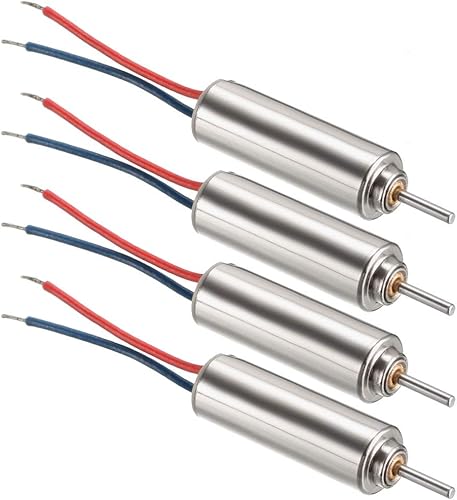 uxcell 4 unids DC 3V Coreless Micro Motor 412 0.157x0.472in para Avión Modelo RC