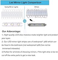 Vista 5 de Led Vanity Mirror Lights, Hollywood Style Vanity Make Up Light, 10ft Ultra Bright White LED, Dimmable Touch Control Lights Strip, for Makeup Vanity