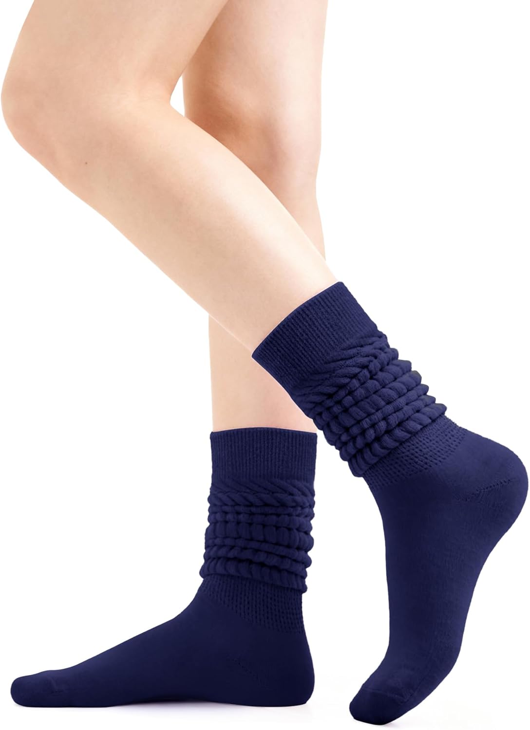 Witwot Slouch Socks Women Knit Knee High Boot Long Tube Scrunch Sock for Woman - Image 2