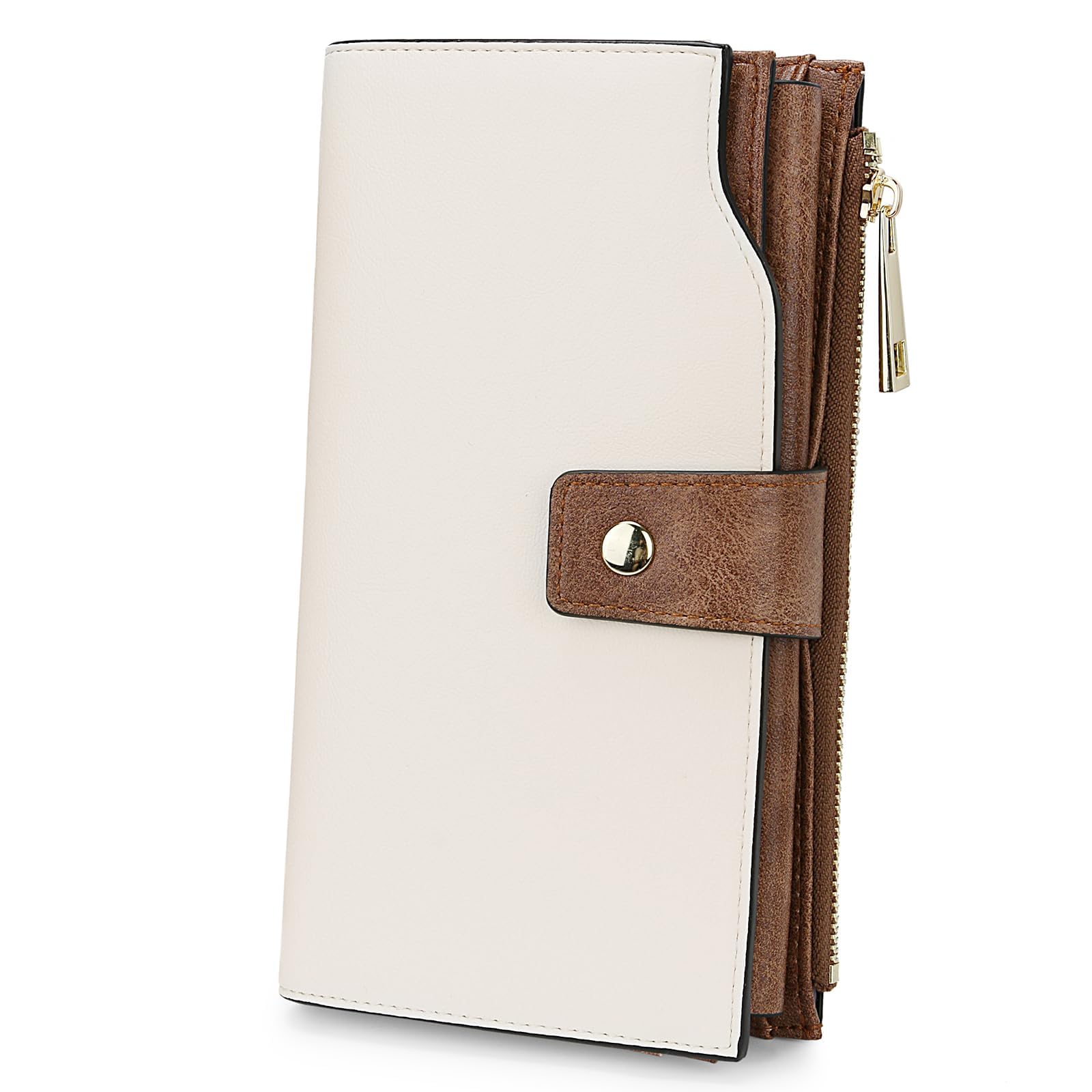 YALUXE Women's Genuine Leather Wallet RFID Blocking Multi Card Holder with Cell Phone Pocket Mothers Day Gifts