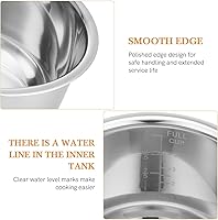 Vista 5 de Angoily Repuesto de olla interior para olla arrocera de 7.08 x 7.08 x 4.13 pulgadas, revestimiento de cocina antiadherente para olla arrocera de 2L